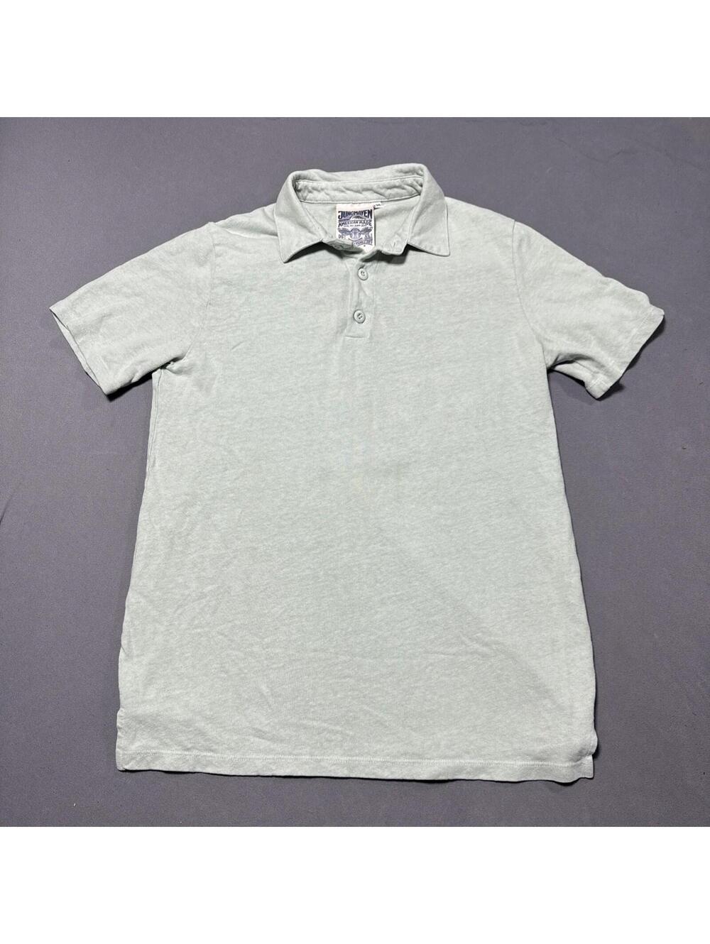 JUNGMAVEN Preston Hemp Cotton Polo Shirt Men's Medium Short Sleeve Made In USA
